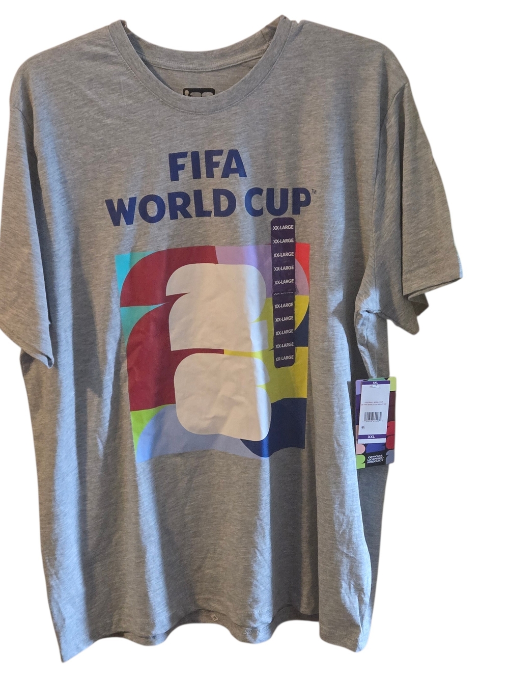 FIFA World Cup 2026 Men's XXL Grey Graphic T Shirt Canada Mexico USA NWT